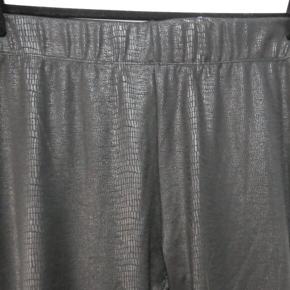 A - ADDITION ELLE | size 14-16 | Snakeskin Texture | Black High-Waist Leggings - Picture 4 of 16